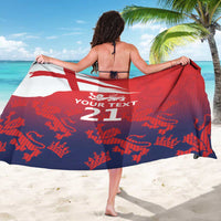 England Cricket Custom Sarong Three Lions With Flag - Wonder Print Shop