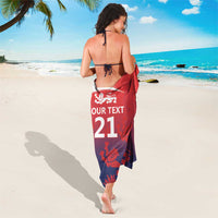 England Cricket Custom Sarong Three Lions With Flag - Wonder Print Shop