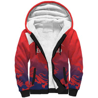 England Cricket Custom Sherpa Hoodie Three Lions With Flag - Wonder Print Shop