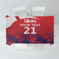 England Cricket Custom Tablecloth Three Lions With Flag - Wonder Print Shop