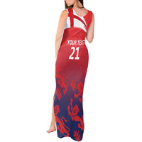England Cricket Custom Tank Maxi Dress Three Lions With Flag - Wonder Print Shop