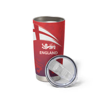 England Cricket Custom Tumbler Cup Three Lions With Flag - Wonder Print Shop