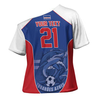 World Football 2026 Cape Verde Custom Cross Shoulder Shirt Tubaroes Azuis Blue Shark - Wonder Print Shop