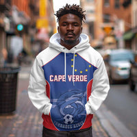 World Football 2026 Cape Verde Custom Hoodie Tubaroes Azuis Blue Shark - Wonder Print Shop