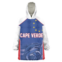 World Football 2026 Cape Verde Custom Kid Wearable Blanket Hoodie Tubaroes Azuis Blue Shark - Wonder Print Shop