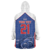 World Football 2026 Cape Verde Custom Kid Wearable Blanket Hoodie Tubaroes Azuis Blue Shark - Wonder Print Shop