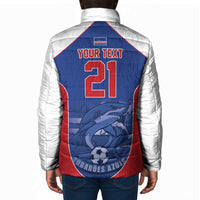 World Football 2026 Cape Verde Custom Padded Jacket Tubaroes Azuis Blue Shark - Wonder Print Shop