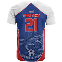 World Football 2026 Cape Verde Custom T shirt Tubaroes Azuis Blue Shark LT9