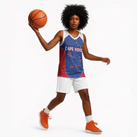 World Football 2026 Cape Verde Custom Basketball Jersey Tubaroes Azuis Verde Simple Map - Wonder Print Shop