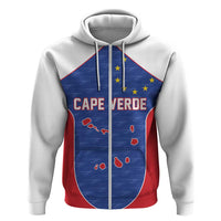 World Football 2026 Cape Verde Custom Hoodie Tubaroes Azuis Verde Simple Map - Wonder Print Shop