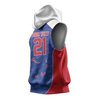 World Football 2026 Cape Verde Custom Sleeveless Hoodie Tubaroes Azuis Verde Simple Map - Wonder Print Shop