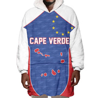 World Football 2026 Cape Verde Custom Wearable Blanket Hoodie Tubaroes Azuis Verde Simple Map - Wonder Print Shop