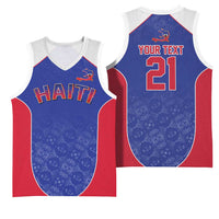 World Football 2026 Afro-Haiti Custom Basketball Jersey Together For Ayiti Blue Style - Wonder Print Shop