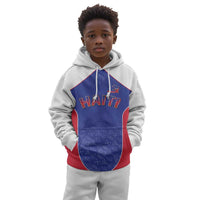 World Football 2026 Afro-Haiti Custom Kid Hoodie Together For Ayiti Blue Style - Wonder Print Shop