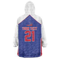 World Football 2026 Afro-Haiti Custom Kid Wearable Blanket Hoodie Together For Ayiti Blue Style - Wonder Print Shop