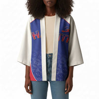 World Football 2026 Afro-Haiti Custom Kimono Together For Ayiti Blue Style - Wonder Print Shop