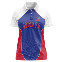 World Football 2026 Afro-Haiti Custom Women Polo Shirt Together For Ayiti Blue Style LT9