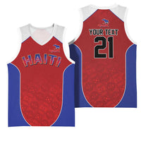World Football 2026 Afro-Haiti Custom Basketball Jersey Together For Ayiti Red Style - Wonder Print Shop