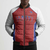 World Football 2026 Afro-Haiti Custom Bomber Puffer Jacket Together For Ayiti Red Style - Wonder Print Shop