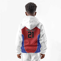 World Football 2026 Afro-Haiti Custom Kid Hoodie Together For Ayiti Red Style - Wonder Print Shop