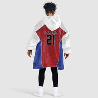 World Football 2026 Afro-Haiti Custom Kid Wearable Blanket Hoodie Together For Ayiti Red Style - Wonder Print Shop