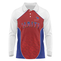 World Football 2026 Afro-Haiti Custom Long Sleeve Polo Shirt Together For Ayiti Red Style - Wonder Print Shop