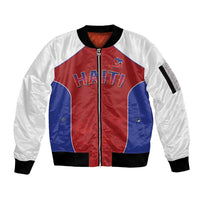 World Football 2026 Afro-Haiti Custom Sleeve Zip Bomber Jacket Together For Ayiti Red Style - Wonder Print Shop