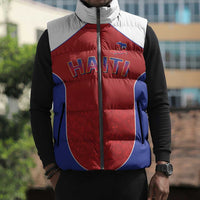 World Football 2026 Afro-Haiti Custom Sleeveless Puffer Jacket Together For Ayiti Red Style - Wonder Print Shop