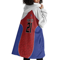 World Football 2026 Afro-Haiti Custom Wearable Blanket Hoodie Together For Ayiti Red Style - Wonder Print Shop