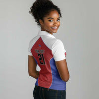 World Football 2026 Afro-Haiti Custom Women Polo Shirt Together For Ayiti Red Style LT9