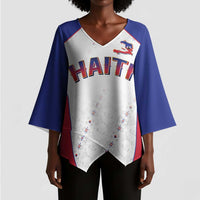 World Football 2026 Afro-Haiti Custom Kimono Sleeve Blouse Together For Ayiti White Style - Wonder Print Shop