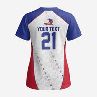 World Football 2026 Afro-Haiti Custom Scrub Top Together For Ayiti White Style - Wonder Print Shop