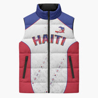World Football 2026 Afro-Haiti Custom Sleeveless Puffer Jacket Together For Ayiti White Style - Wonder Print Shop