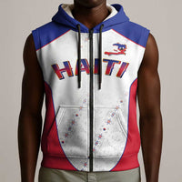 World Football 2026 Afro-Haiti Custom Sleeveless Zip Hoodie Together For Ayiti White Style - Wonder Print Shop