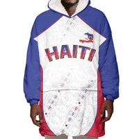 World Football 2026 Afro-Haiti Custom Wearable Blanket Hoodie Together For Ayiti White Style - Wonder Print Shop