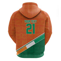 World Football 2026 Ivory Coast Custom Hoodie African Adinkra Pattern - Wonder Print Shop