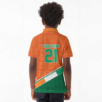 World Football 2026 Ivory Coast Custom Kid Polo Shirt African Adinkra Pattern LT9