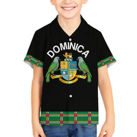 Personalized Dominica Sisserou Parrot Simple Style Family Matching Off Shoulder Long Sleeve Dress and Hawaiian Shirt - Wonder Print Shop