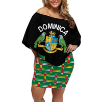 Personalized Dominica Sisserou Parrot Simple Style Family Matching Off Shoulder Short Dress and Hawaiian Shirt LT9 - Wonder Print Shop