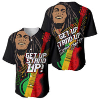 Legend Bob Get Up Stand Up Baseball Jersey Reggae Multicolored LT9 - Wonder Print Shop