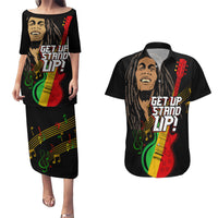 Legend Bob Get Up Stand Up Couples Matching Puletasi and Hawaiian Shirt Reggae Multicolored LT9 - Wonder Print Shop