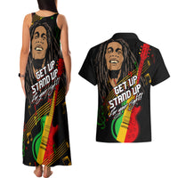 Legend Bob Get Up Stand Up Couples Matching Tank Maxi Dress and Hawaiian Shirt Reggae Multicolored LT9 - Wonder Print Shop
