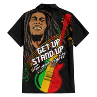 Legend Bob Get Up Stand Up Family Matching Puletasi and Hawaiian Shirt Reggae Multicolored - Wonder Print Shop