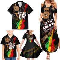 Legend Bob Get Up Stand Up Family Matching Summer Maxi Dress and Hawaiian Shirt Reggae Multicolored - Wonder Print Shop