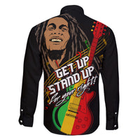 Legend Bob Get Up Stand Up Family Matching Tank Maxi Dress and Hawaiian Shirt Reggae Multicolored - Wonder Print Shop