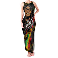 Legend Bob Get Up Stand Up Family Matching Tank Maxi Dress and Hawaiian Shirt Reggae Multicolored - Wonder Print Shop