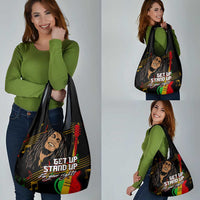 Bob Marley Get Up Stand Up Grocery Bag Reggae Multicolored
