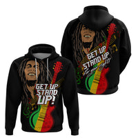 Legend Bob Get Up Stand Up Hoodie Reggae Multicolored - Wonder Print Shop