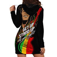 Legend Bob Get Up Stand Up Hoodie Dress Reggae Multicolored - Wonder Print Shop