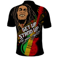 Legend Bob Get Up Stand Up Polo Shirt Reggae Multicolored - Wonder Print Shop